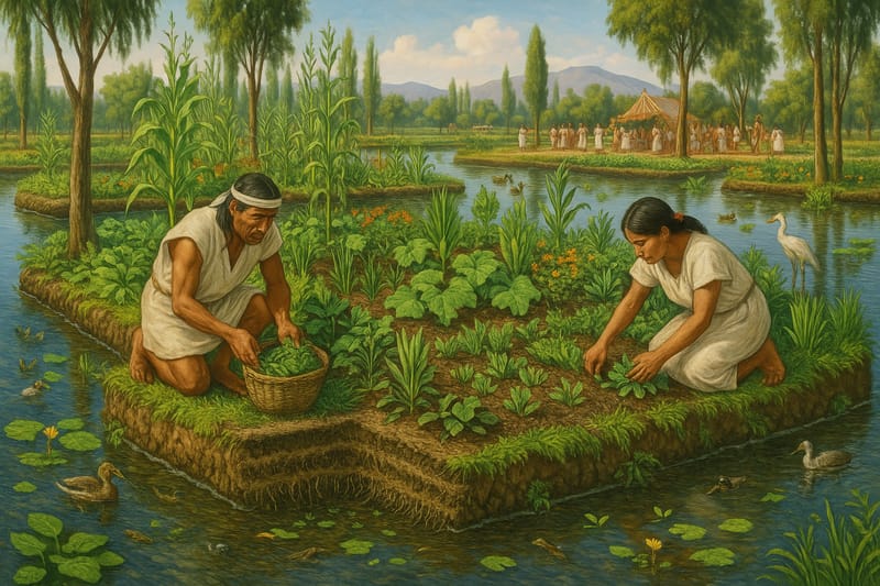 Importancia del sistema de cultivo chinampero
