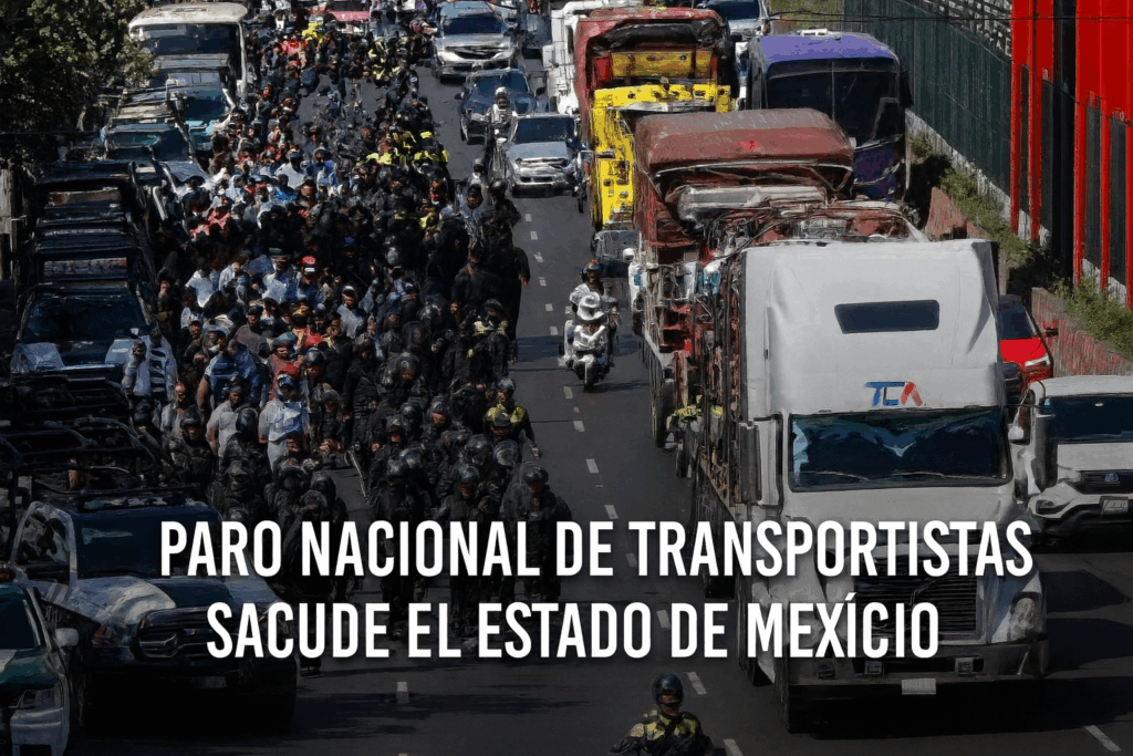 Paro Nacional de Transportistas sacude el Estado de México
