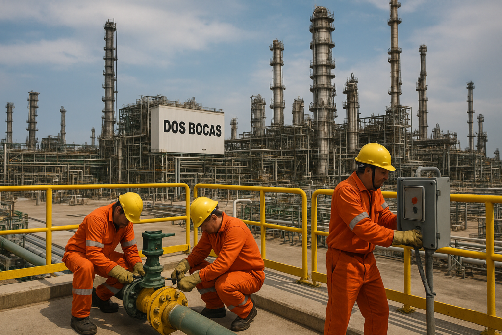 Impacto de incidentes en Dos Bocas reduce producción de combustibles